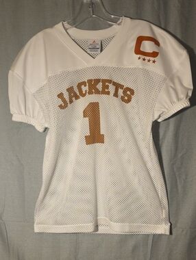 Kids Jackets #1 White & Gold Mesh Jersey